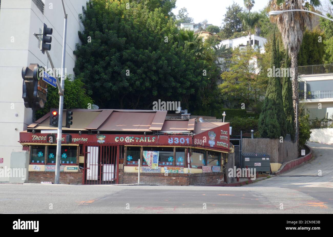 Los Angeles, California, USA 17th September 2020 A general view of Cabo Cantina Restaurant where 'Annie Hall' filmed on Sunset Blvd on September 17, 2020 in Los Angeles, California, USA. Photo by Barry King/Alamy Stock Photo Stock Photo