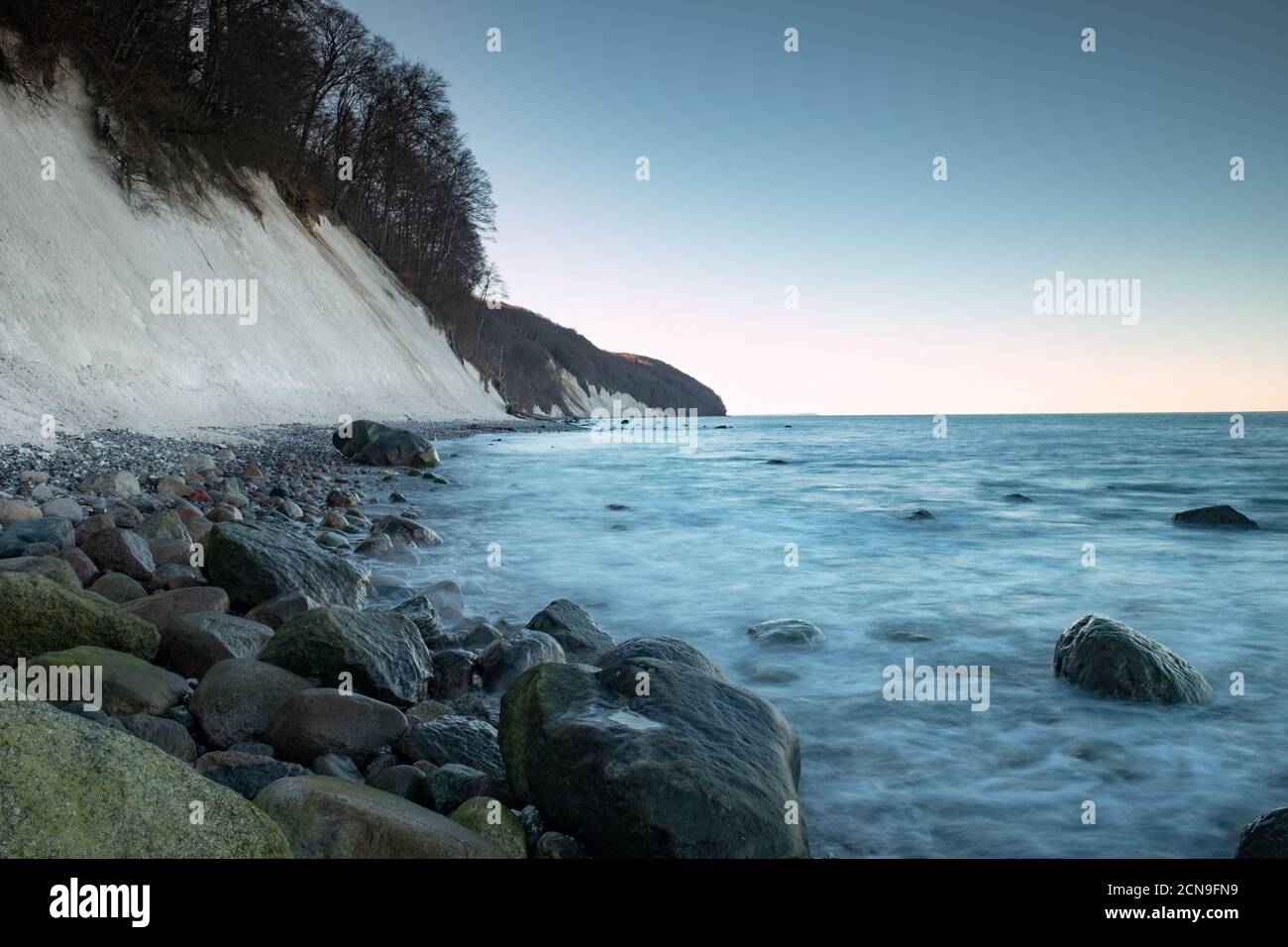 Baltic Sea Coast at Jasmud park. Cold autumn morning Stock Photo