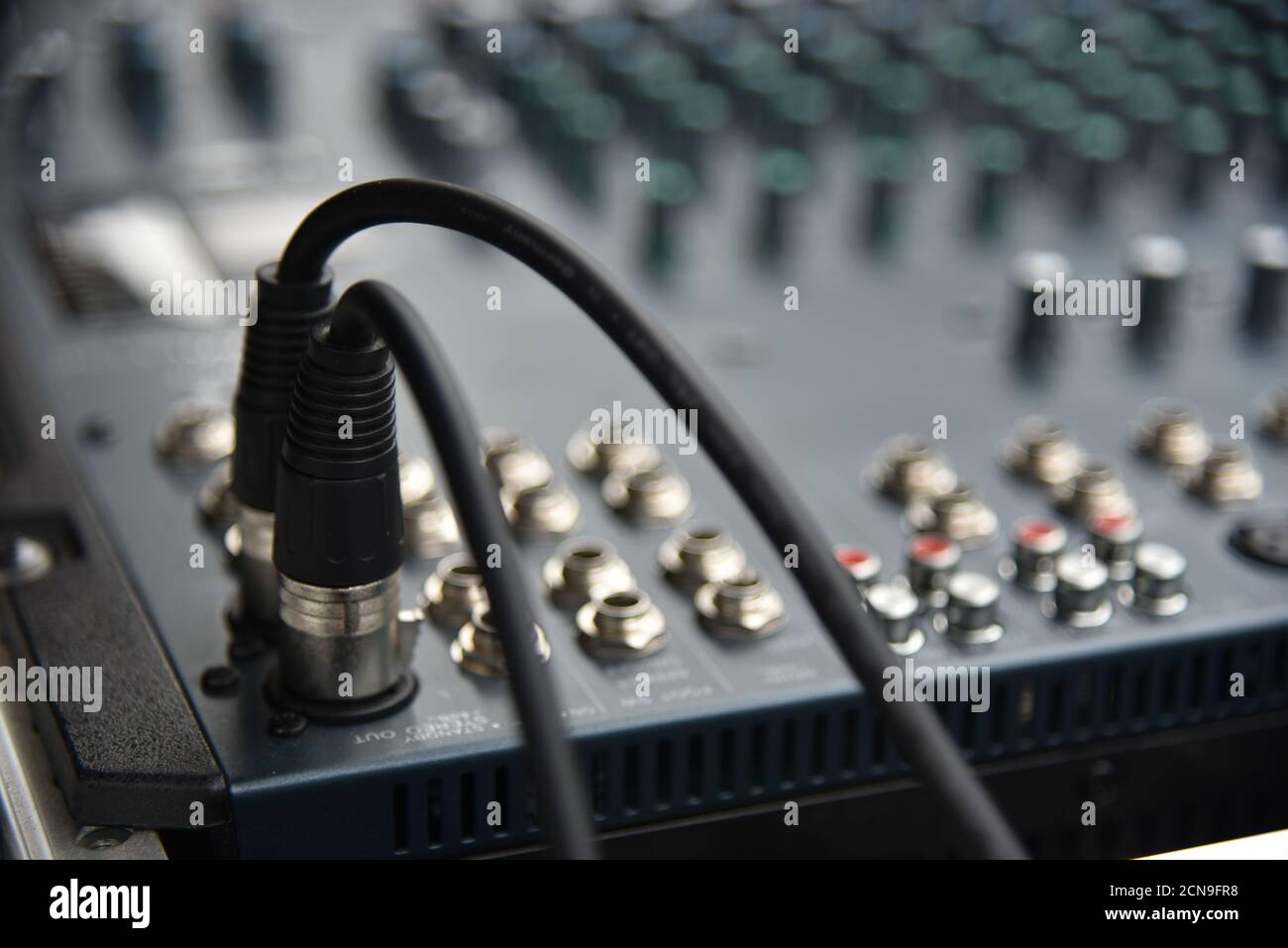 Music mixer equalizer console for mixer control sound device. Sound
