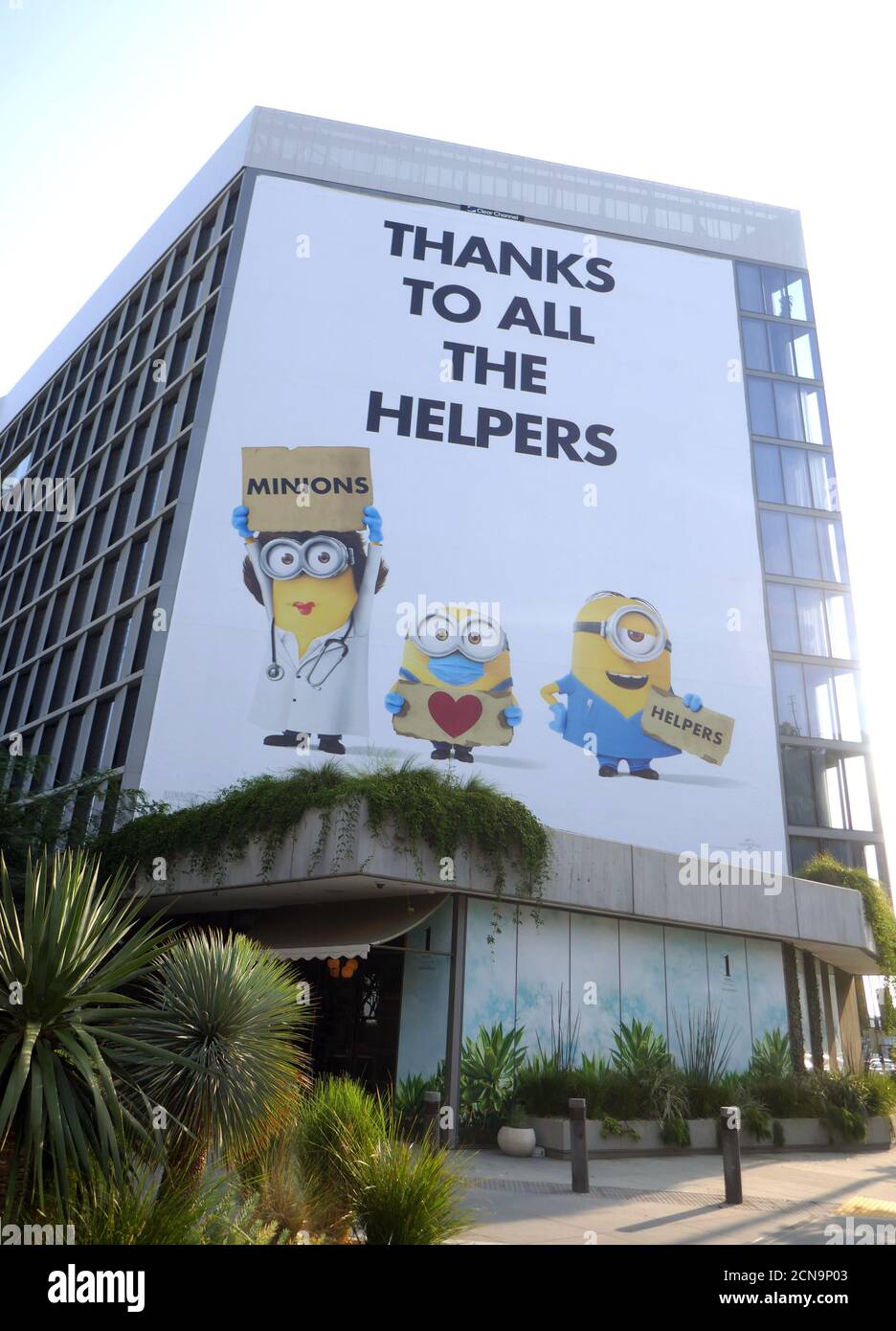 West Hollywood, California, USA 17th September 2020 A general view of atmosphere of Minions Ad at 1 Hotel West Hollywood on Sunset Blvd on September 17, 2020 during the Coronavirus Covid-19 Pandemic in West Hollywood, California, USA. Photo by Barry King/Alamy Stock Photo Stock Photo