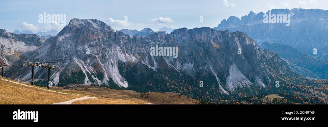 View from Seceda rock, Sass Rigais, Sudtirol, Italy Stock Photo