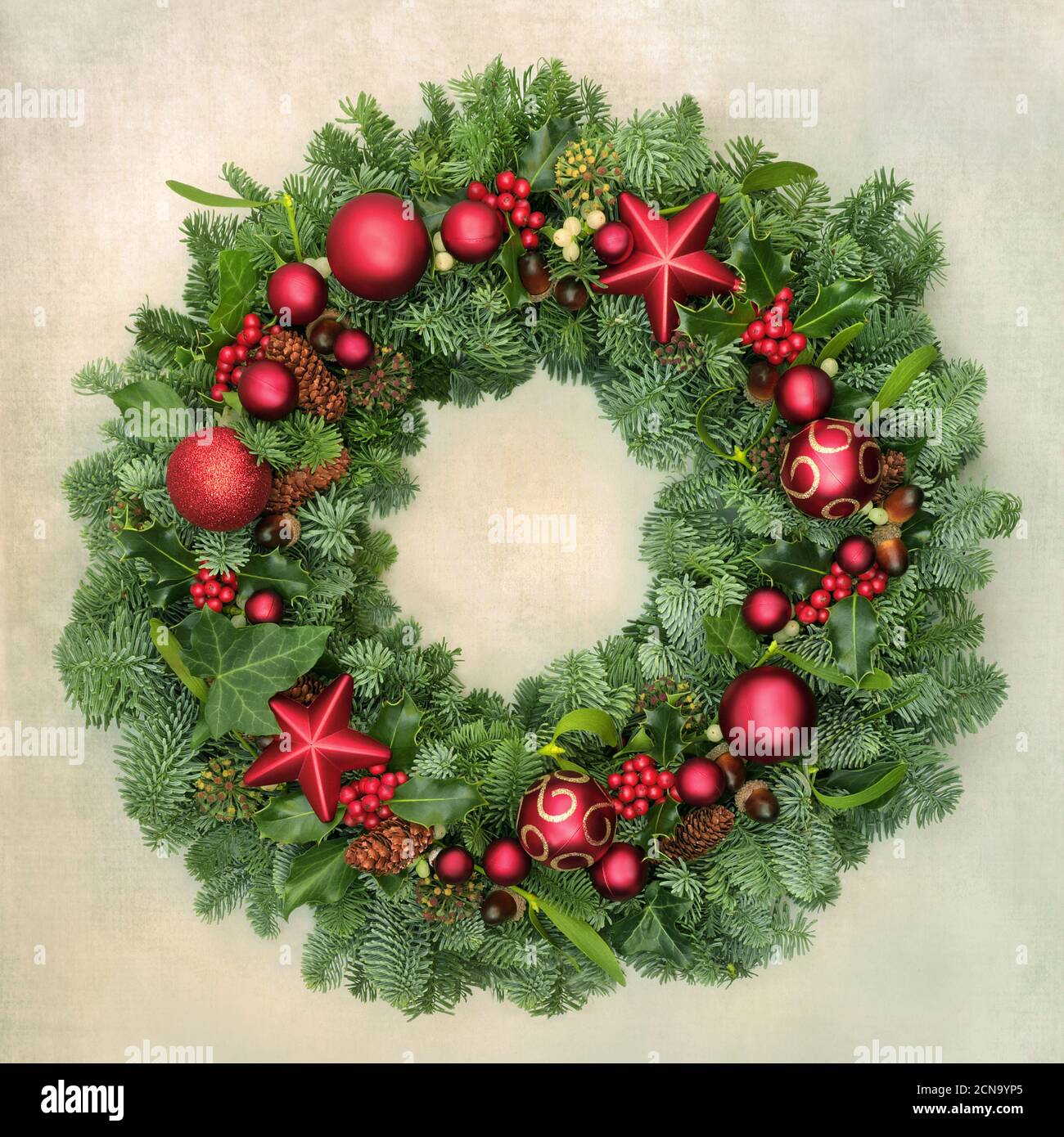Green Baubles Festive Wreath Green Baubles Festive Wreath