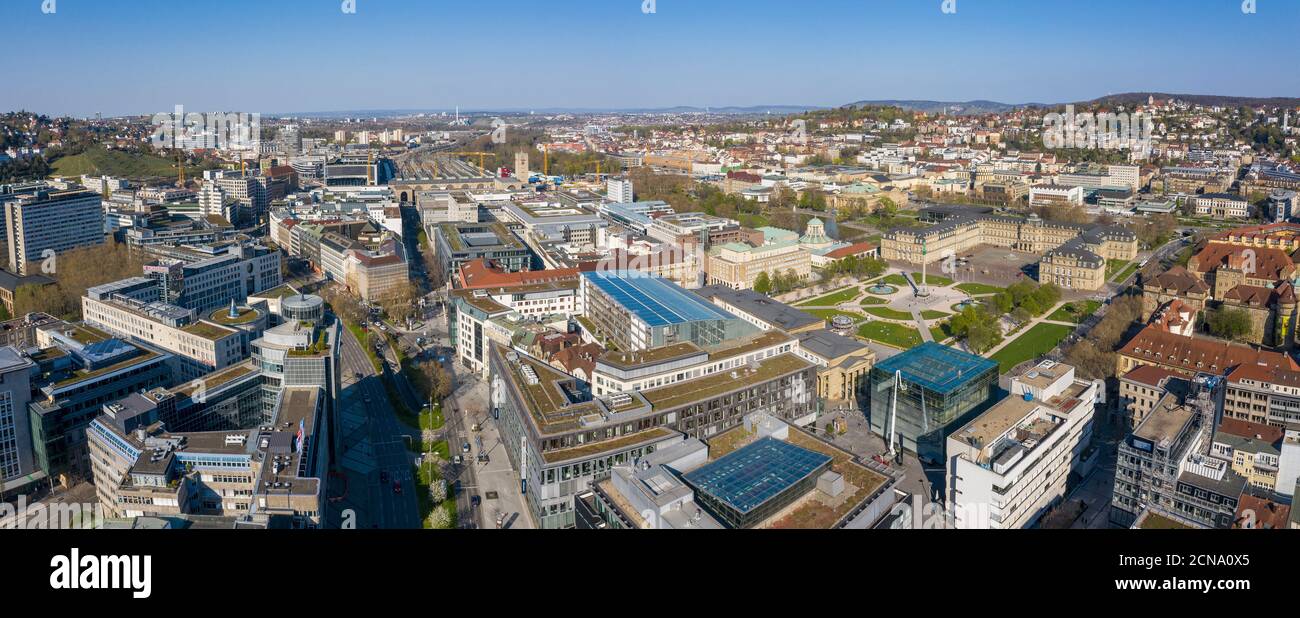 Aerial view sunny stuttgart hi-res stock photography and images - Alamy