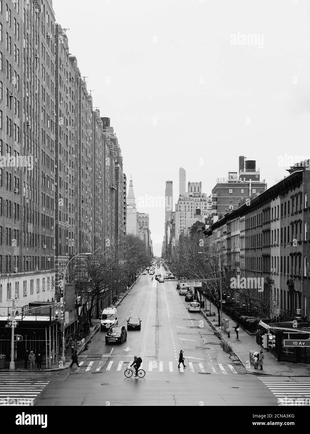 Urban buildings and city street, New York City, New York, USA Stock ...