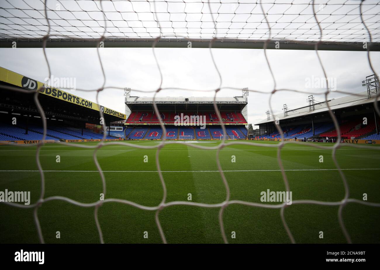 Soccer Football - Premier League - Crystal Palace vs West Bromwich Albion - Selhurst Park, London, Britain - May 13, 2018   General view inside the stadium before the match   REUTERS/Hannah McKay    EDITORIAL USE ONLY. No use with unauthorized audio, video, data, fixture lists, club/league logos or "live" services. Online in-match use limited to 75 images, no video emulation. No use in betting, games or single club/league/player publications.  Please contact your account representative for further details. Stock Photo