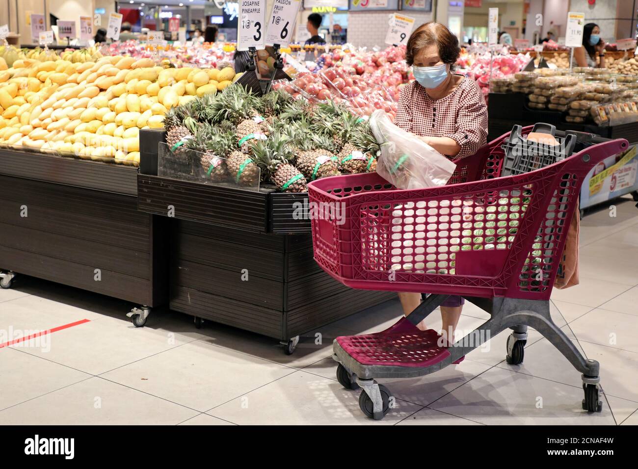 A Customer Wearing A Protective Face Mask Shops At An Aeon Supermarket Amid The Coronavirus Disease Covid 19 Outbreak In Petaling Jaya Malaysia June 11 2020 Reuters Lim Huey Teng Stock Photo Alamy