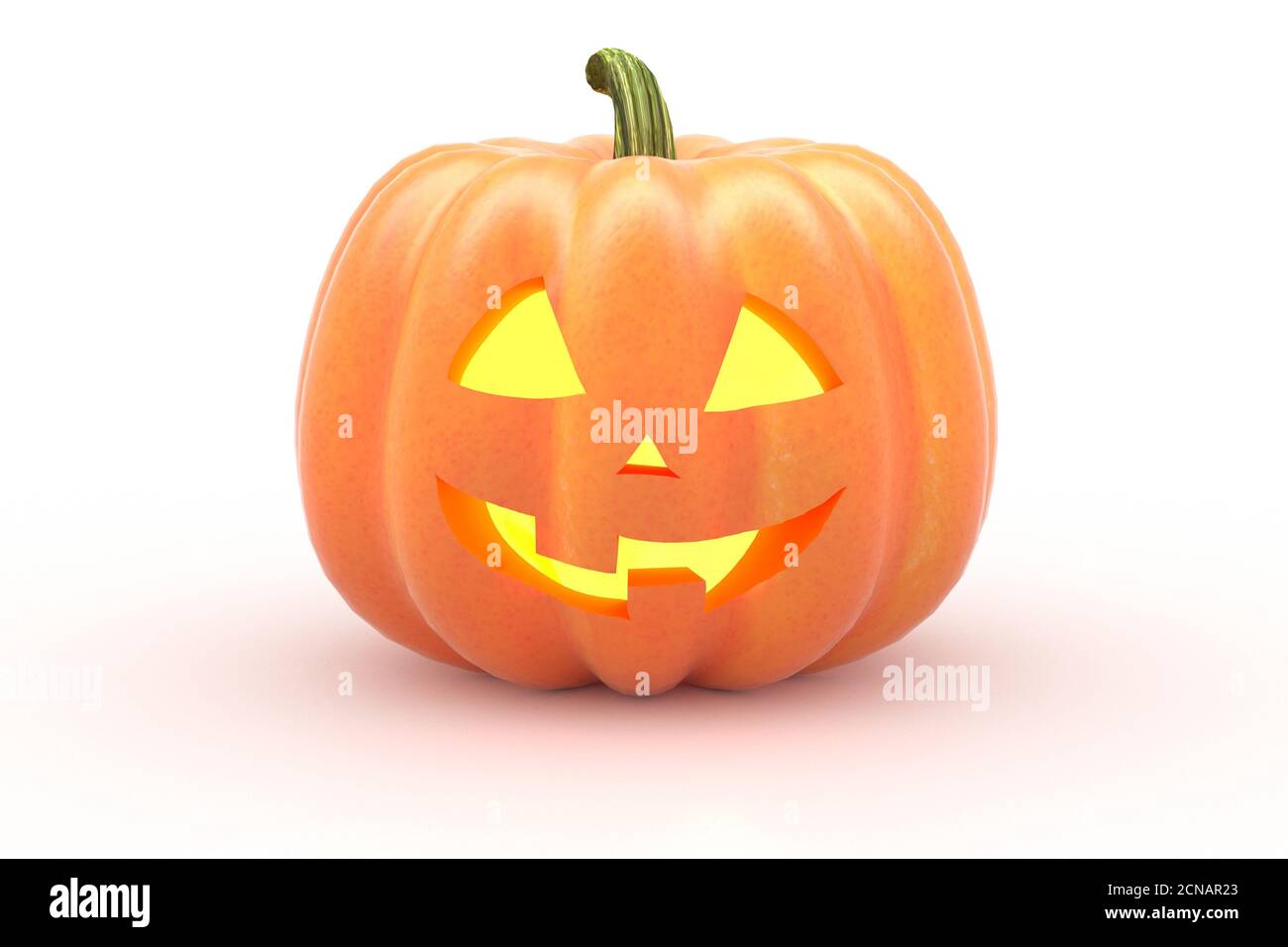 Halloween pumpkin on white background. 3d rendering Stock Photo