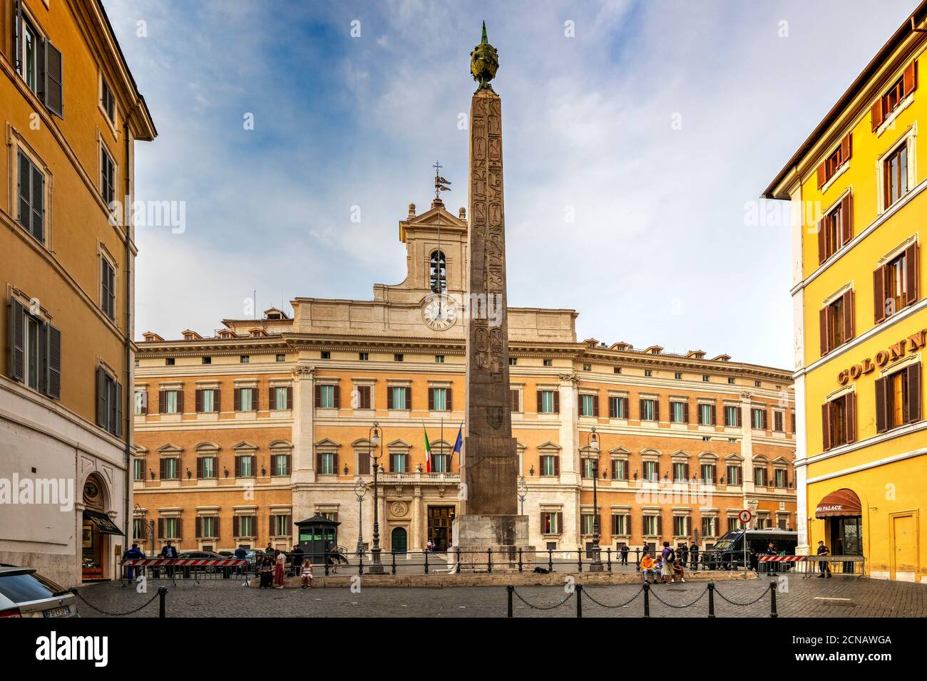 Palazzo Montecitorio, seat of the Italian Chamber of Deputies, Rome, Lazio, Italy Stock Photo