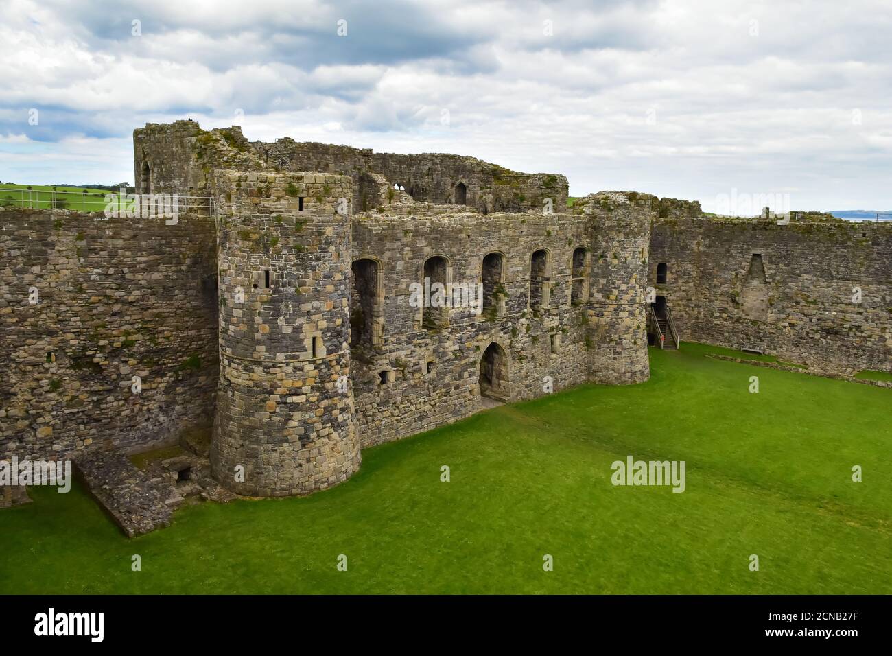 Beaumaris Castle in North Wales, United Kingdom, is a UNESCO's World Heritage site Stock Photo