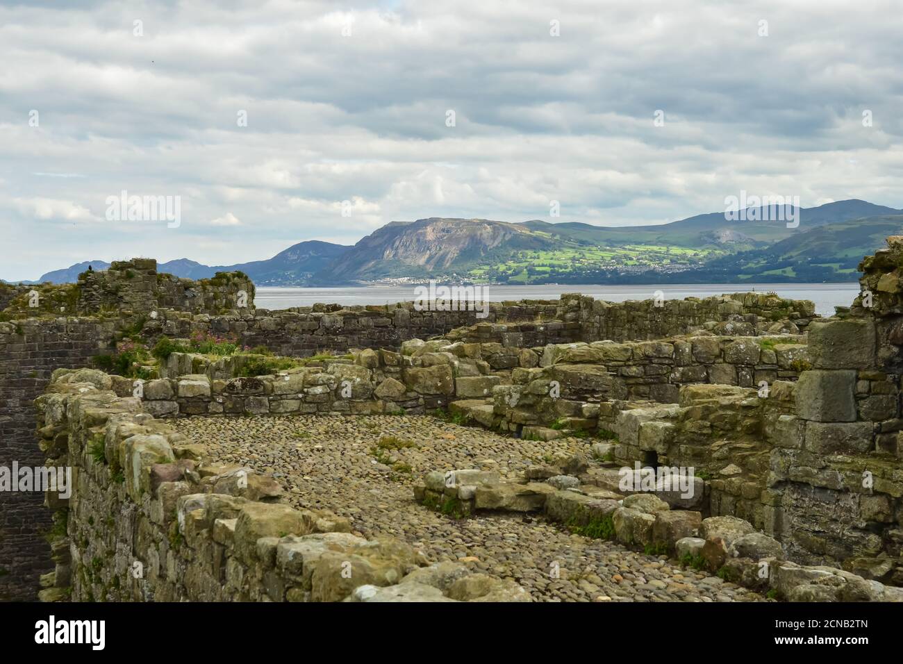 Beaumaris Castle in North Wales, United Kingdom, is a UNESCO's World Heritage site Stock Photo