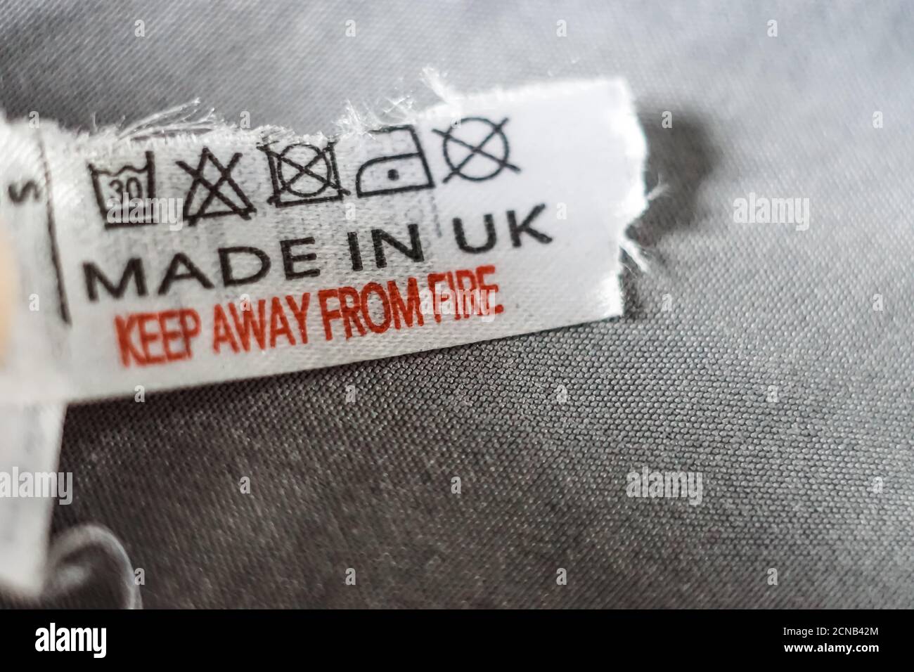 MADE IN UK Label Stock Photo