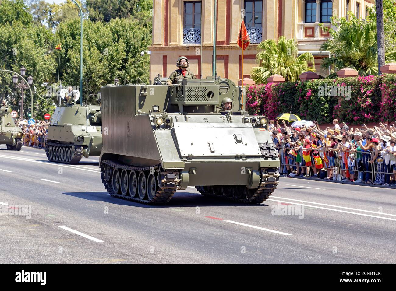 Seville, Spain - June 01, 2019: Mechanized Infantry Regiment of the ...