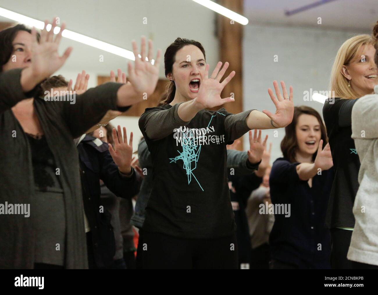 Women Yell As They Participate In A Self Defense Class In Seattle Washington U S March 28