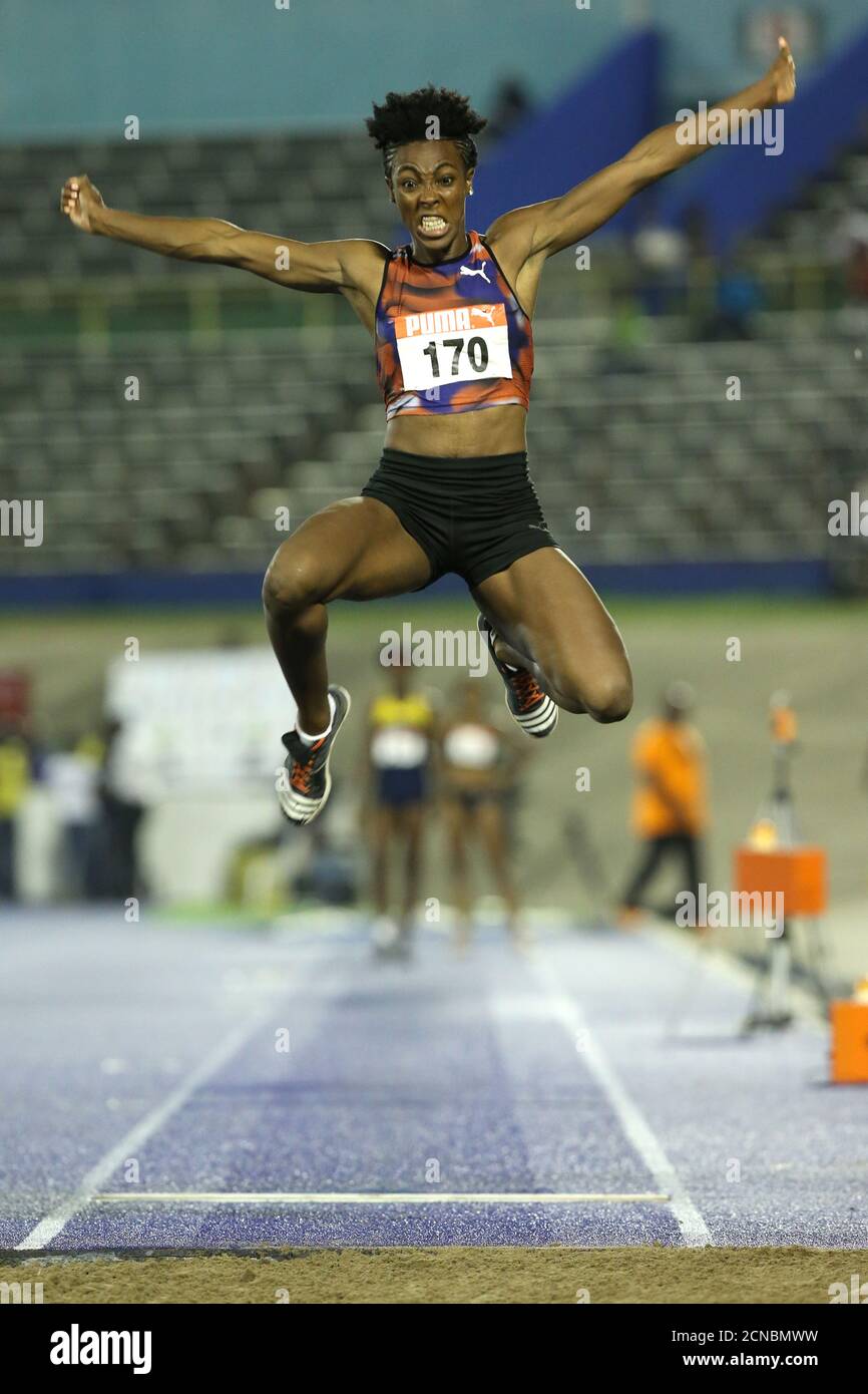Athletics Jaaa National Senior Championships National Stadium Kingston Jamaica June 23 17 Jamaica S Todea Kay Willis In Action During The Women S Long Jump Final Reuters Gilbert Bellamy Stock Photo Alamy