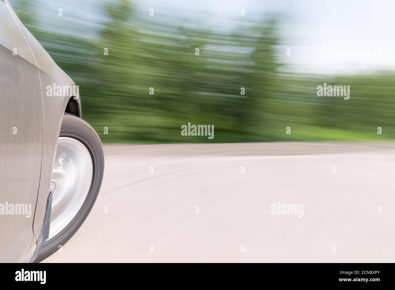 car swerving blurred background Stock Photo