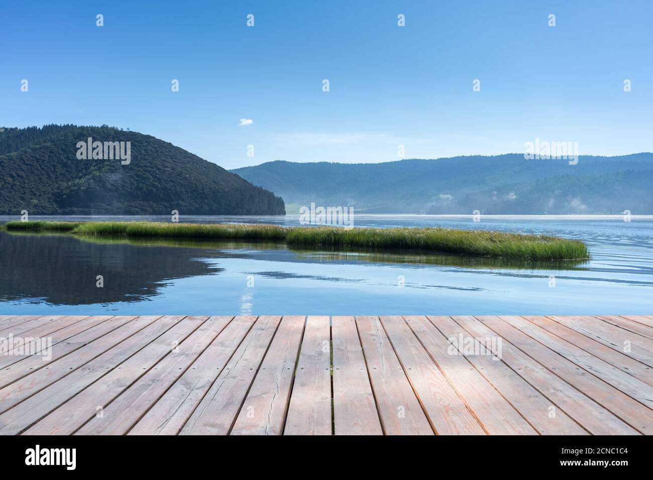 beautiful alpine lake Stock Photo