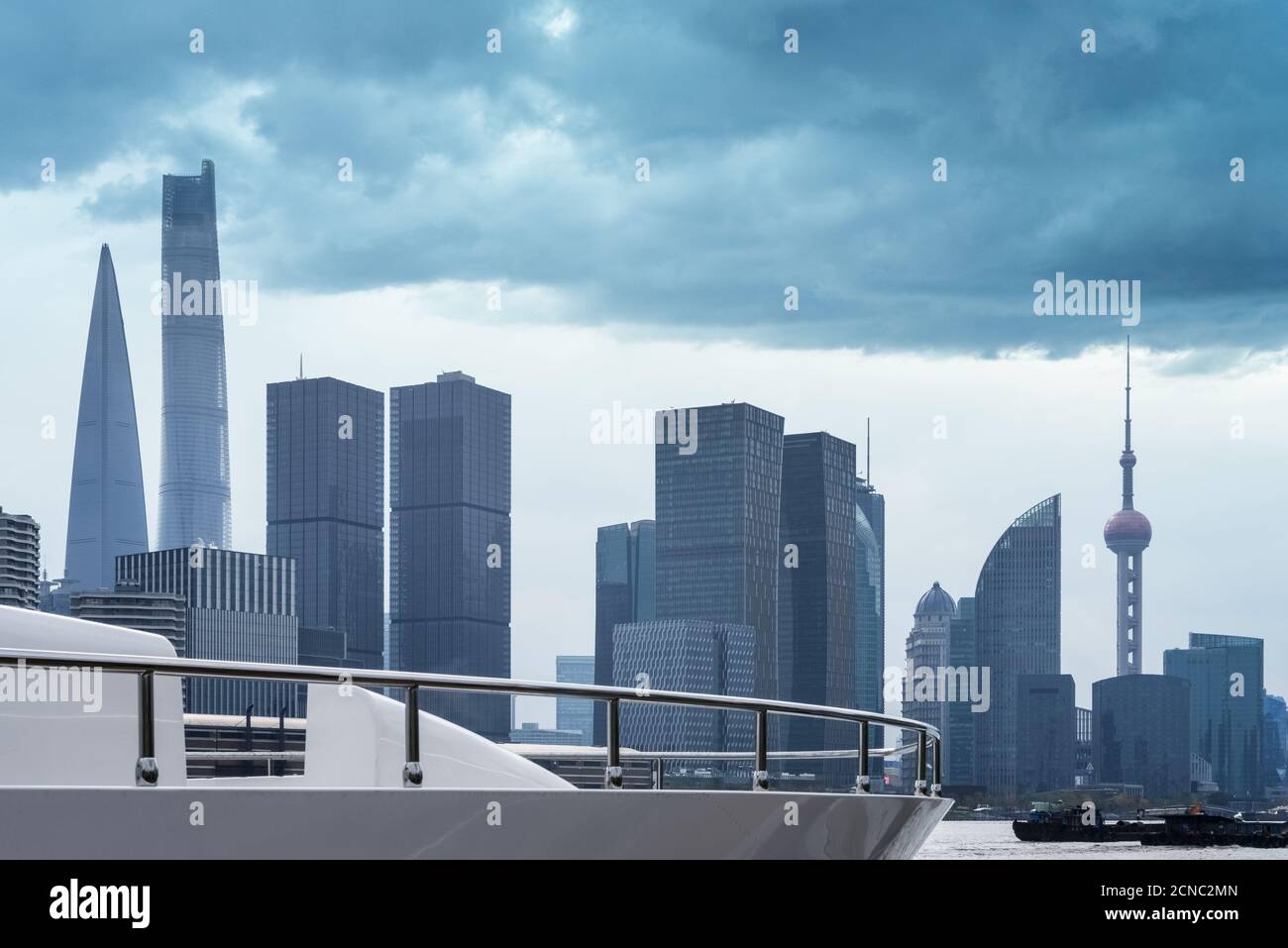 shanghai cityscape in cloudy Stock Photo