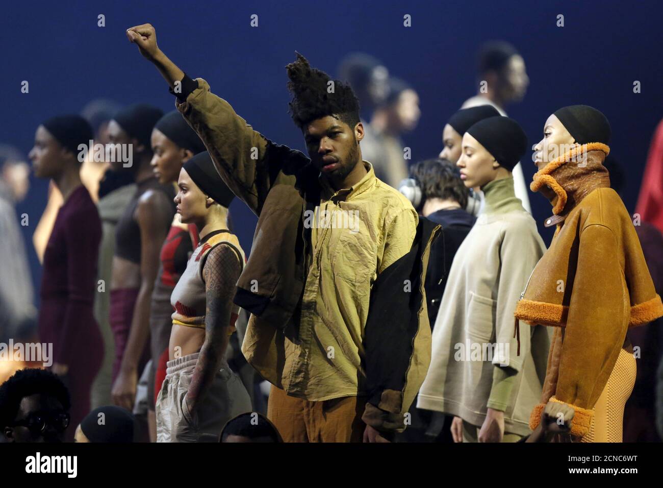 Models present creations at Kanye West's Yeezy Season 3 Collection  presentation and listening party for the "The Life of Pablo" album during  New York Fashion Week February 11, 2016. REUTERS/Andrew Kelly TPX