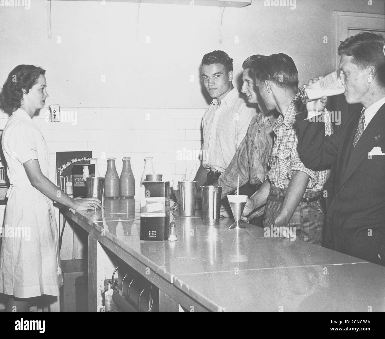 Interior of a milk bar Stock Photo Alamy