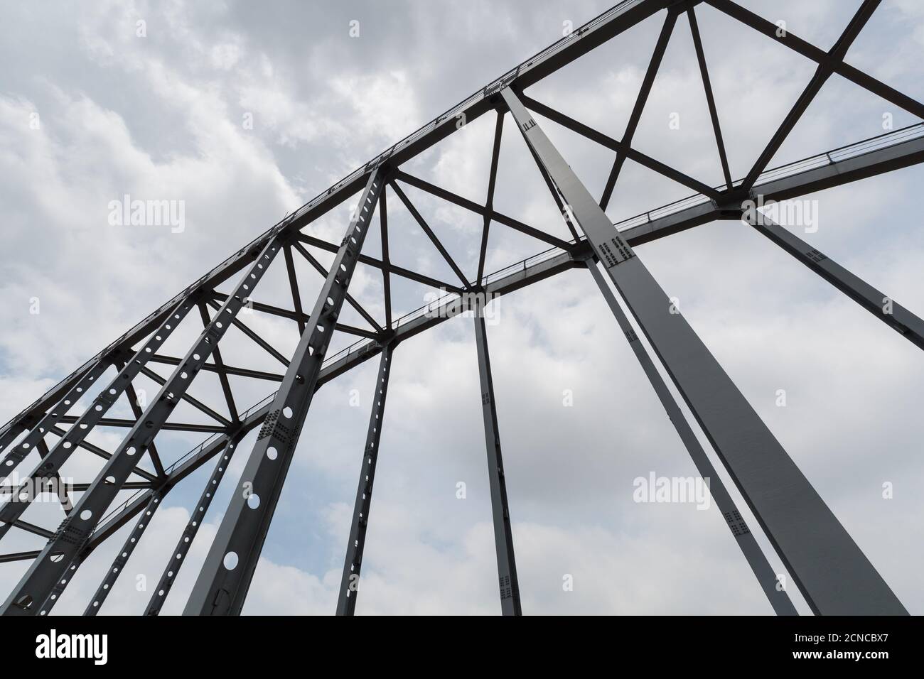 steel bridge closeup Stock Photo