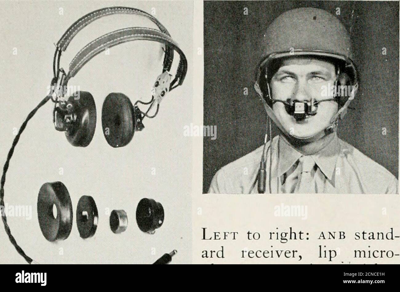 . Bell telephone magazine . shouldwithstand the rough and varied usageof modern warfare. * See Magazine: Electric Brain, Winter1943-44; Bell Laboratories in the War,Winter 1944-45; Radar and Bell Laboratories,Winter 1945-46. Noise is one of the chief obstacleswhich has to be overcome in devisinginstruments suitable for the ArmedForces. Another consideration isthat of varying climatic conditions.Still another is the occurrence of rapidtemperature and pressure changes—as with a plane rising or descendingsharply. Instruments must be de-signed, therefore, to operate over anextremely wide range of Stock Photo