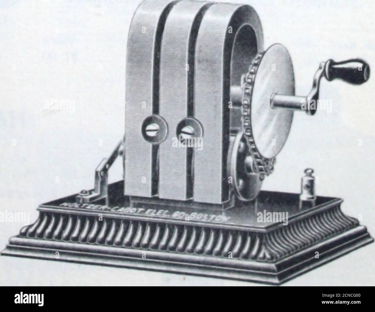 Illustrated catalogue and price list of bells, electric gas burners,  batteries, push buttons ... . nplace of three permanent Magnets, as id,l-  standard bella. These heavy gen-erators give a large current