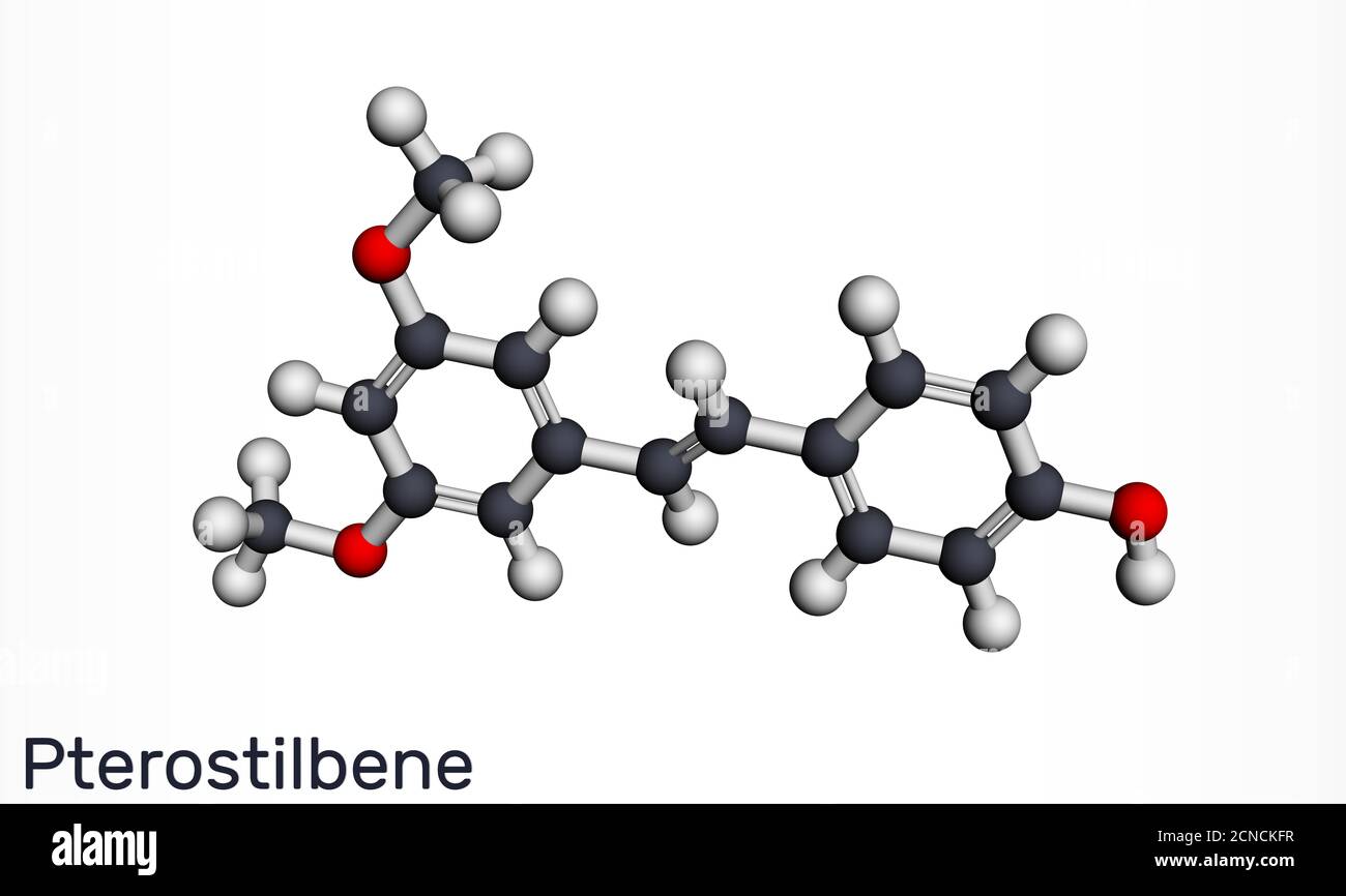 Pterostilbene, stilbenoid molecule. It has a role as metabolite