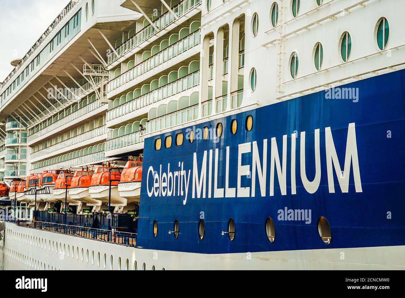 Luxury liner (Celebrity Millennium) Stock Photo