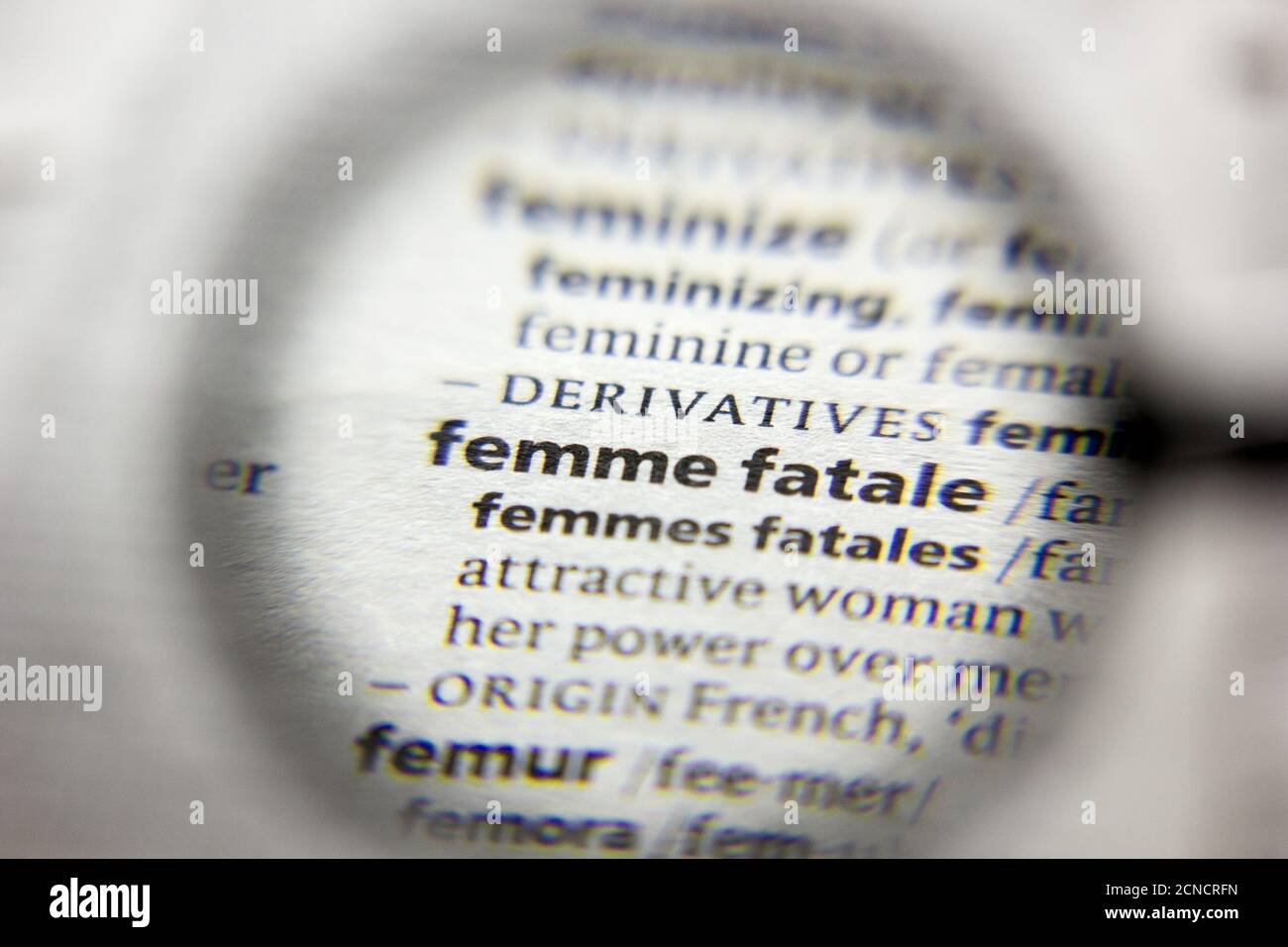 The word or phrase Femme fatale in a dictionary Stock Photo  Alamy