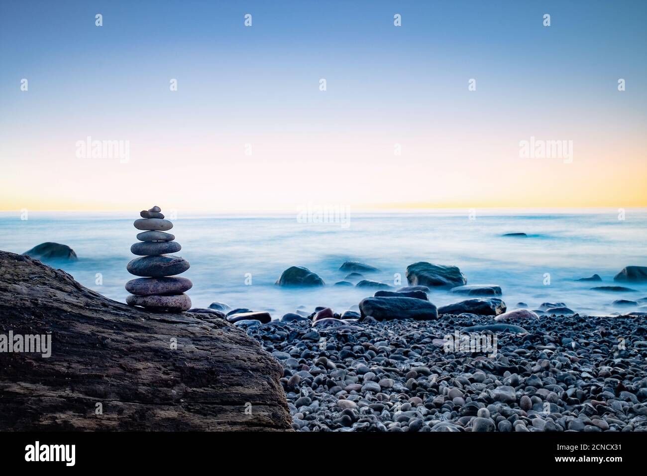 Stacked stones. The concept of balance and spirituality Stock Photo