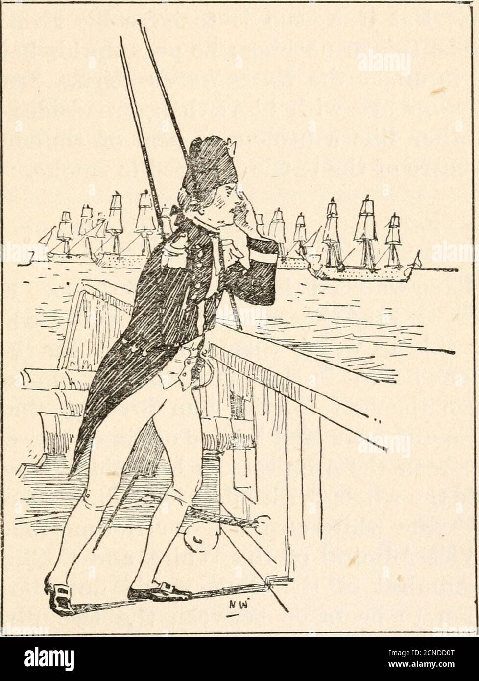 . Aaron in the wildwoods . place in the orderof battle. Victory, was not intended to lead theline, and it is very dangerous for the Commander-in-Chief to go first into such a fire. For a time Nelsonseems to have consented. Temeraire may go ahead,if she can ; but he is not going to shorten sail forher. Still she is coming up fast. No ! there is Nelson,at the last moment, leaning over the side and shoutingback with that slight nasal twang of his: CaptainHarvey, Ill thank you to keep in your proper station,which is astern of the Victory And there is thesignal aloft: T4in4raire—take station astern Stock Photo