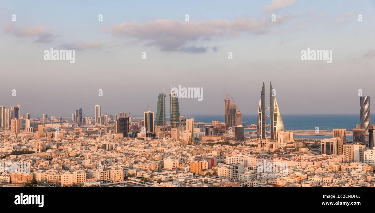City skyline, Manama, Bahrain, Middle East Stock Photo