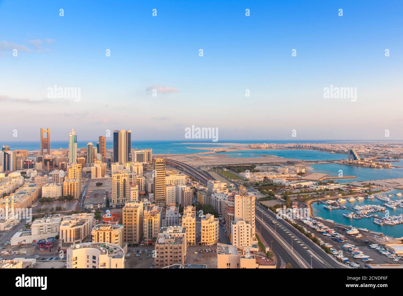 City skyline, Manama, Bahrain, Middle East Stock Photo