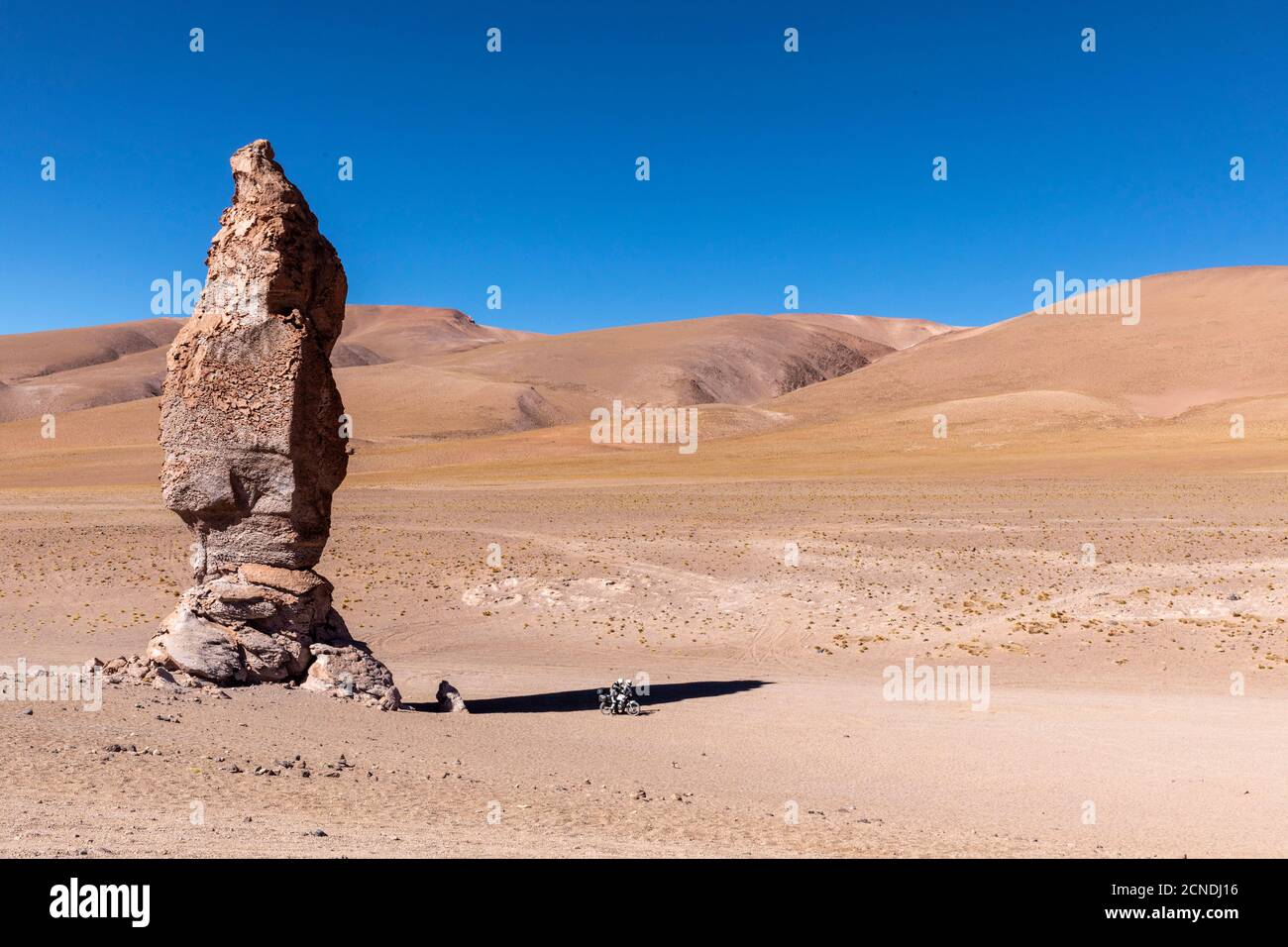 Stone formation at Salar de Tara y Aguas Calientes I, Los Flamencos National Reserve, Antofagasta Region, Chile Stock Photo