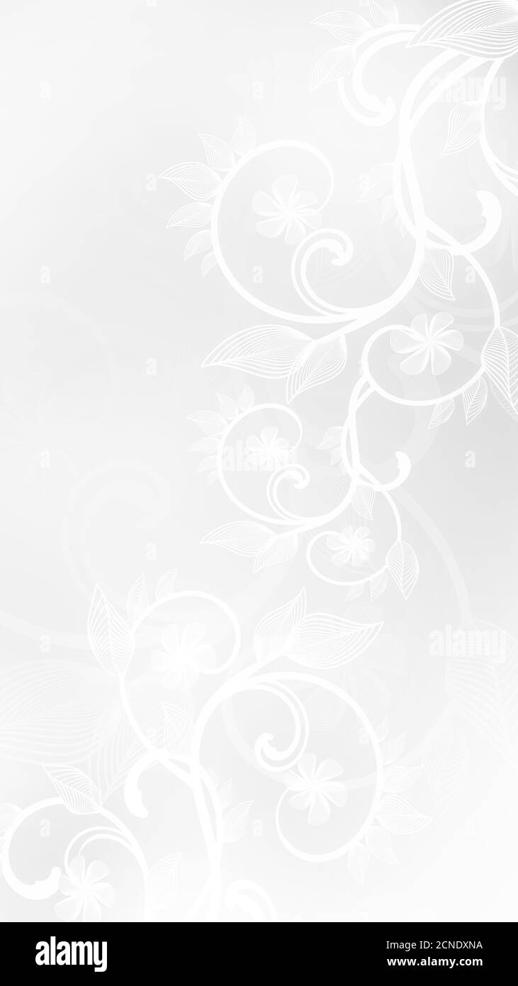 white floral ornament background Stock Photo