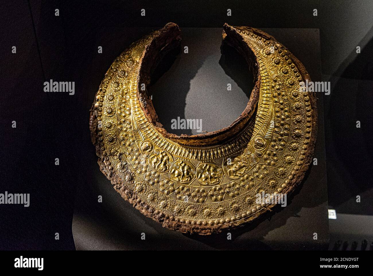 Golden treasuries in the burial mound, Aigai, Vergina, UNESCO World Heritage Site, Greece, Europe Stock Photo