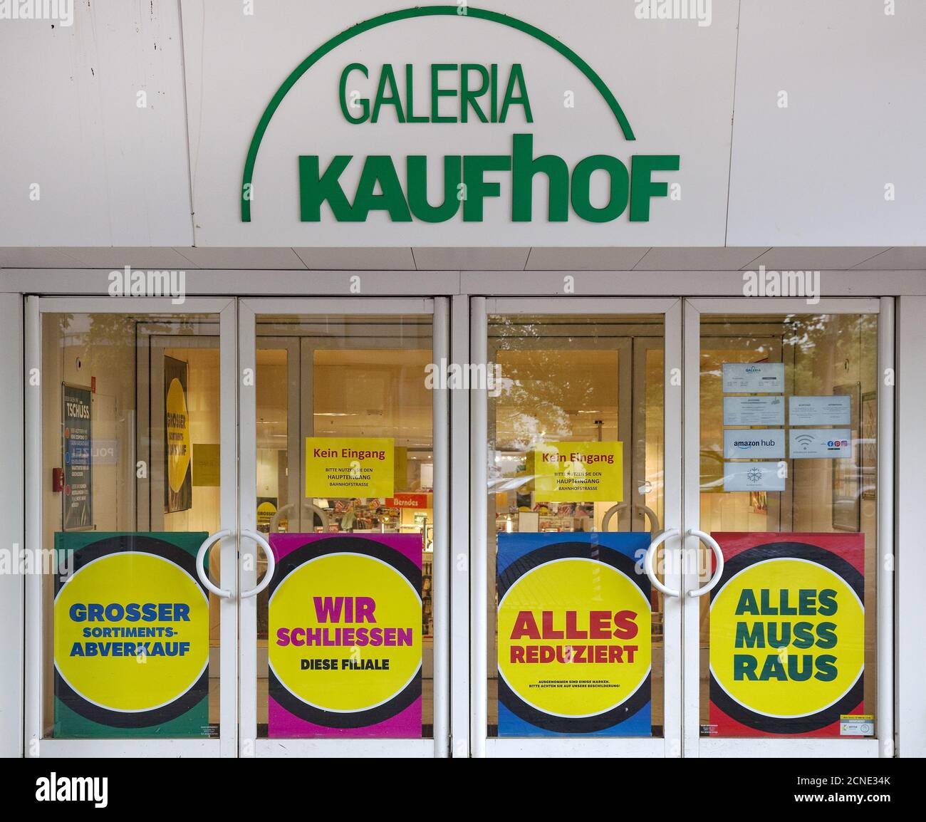 Entrance to Galeria Kaufhof, business closure, insolvency Galeria Karstadt  Kaufhof, Witten, Germany Stock Photo - Alamy