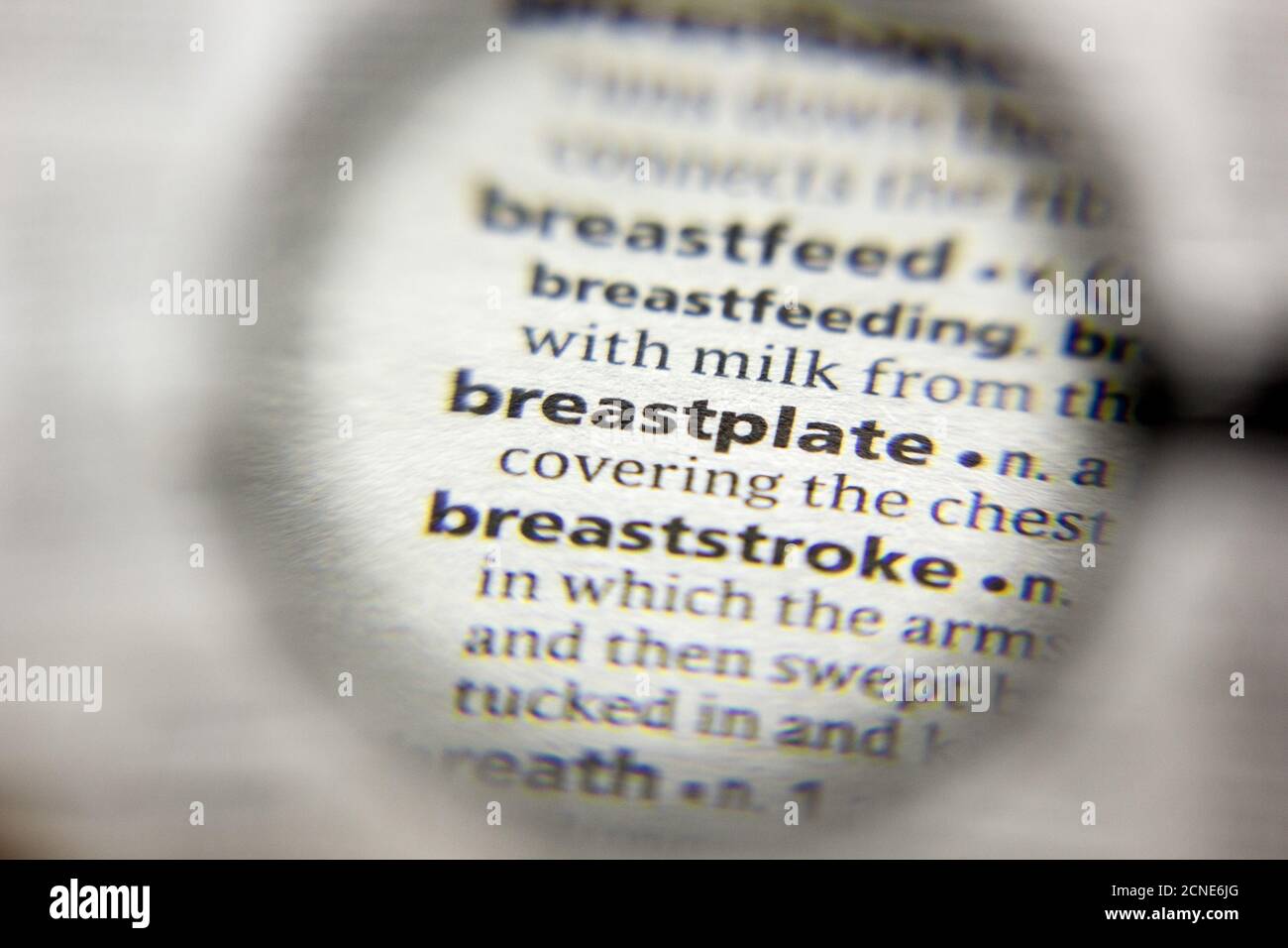 The word or phrase Breastplate in a dictionary Stock Photo Alamy