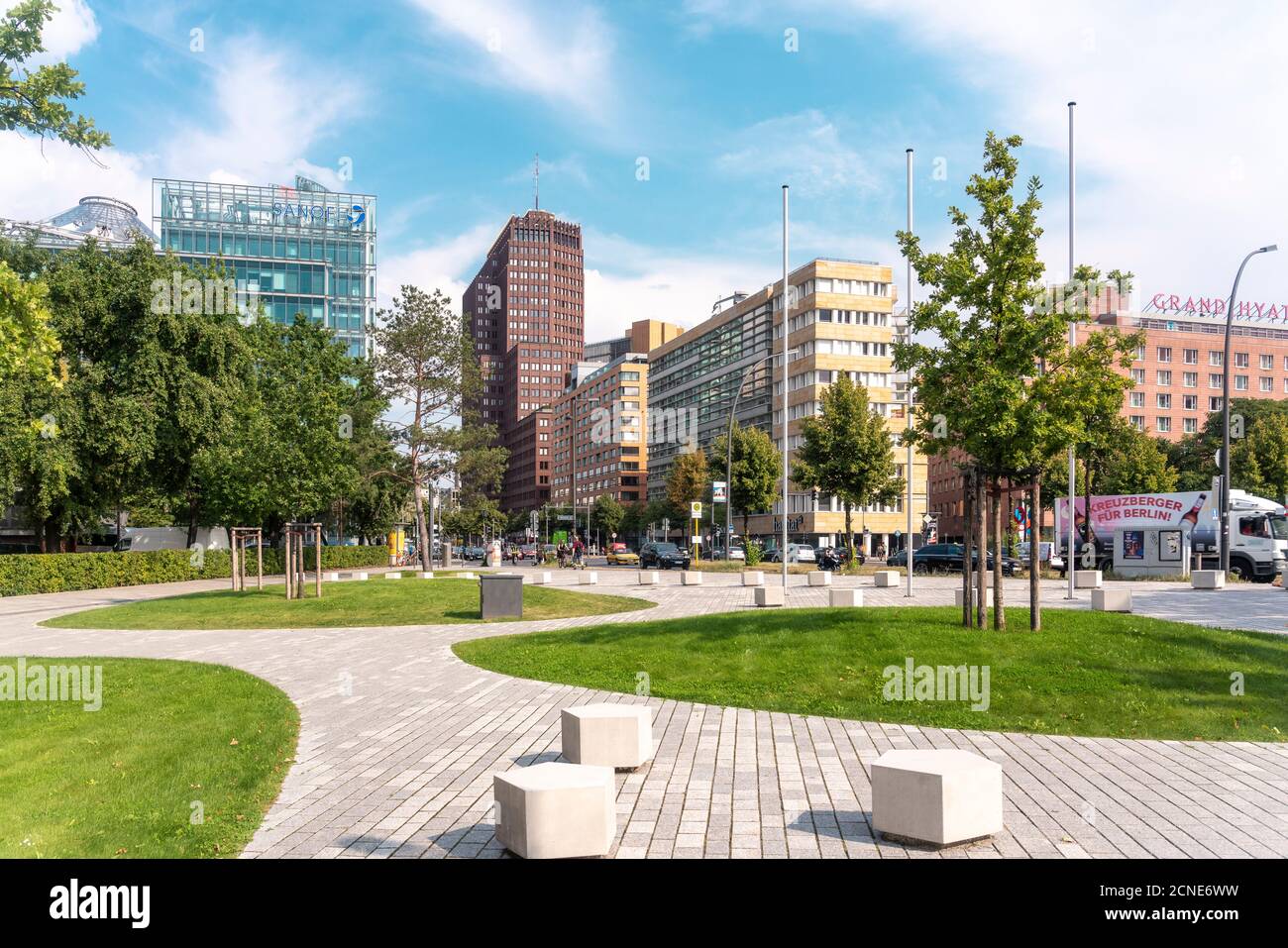 Potsdamer Platz square with Sony Center, Berlin, Germany, Europe Stock Photo
