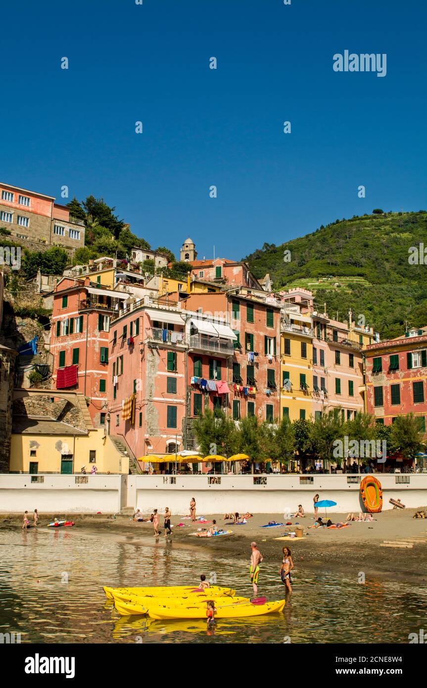 Vernazza, Cinque Terre, UNESCO World Heritage Site, Liguria, Italy, Europe Stock Photo