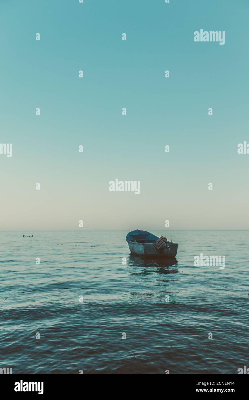 Boat in the red sea at Dahab, Egypt Stock Photo - Alamy
