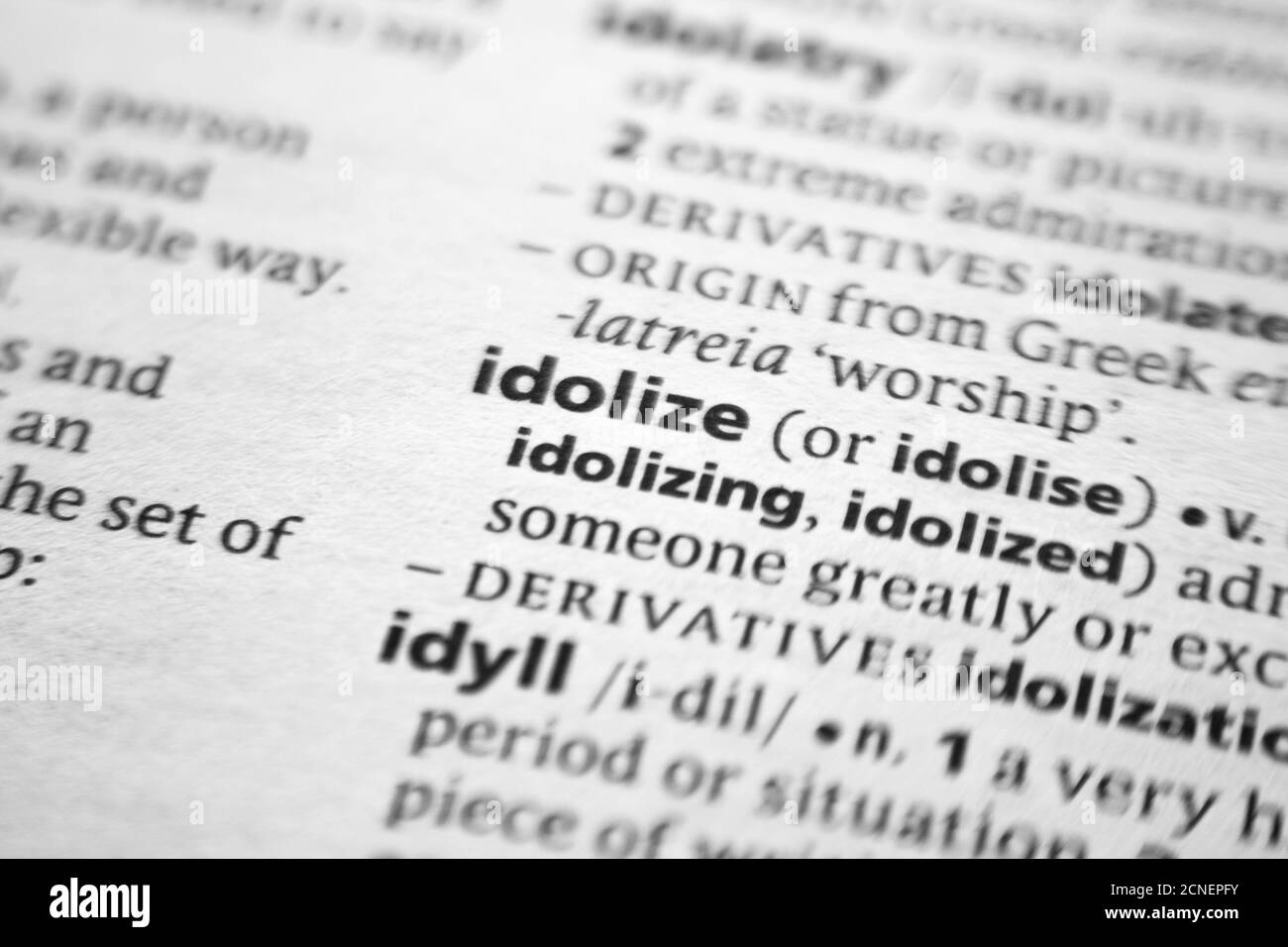 Idolize hi-res stock photography and images - Alamy