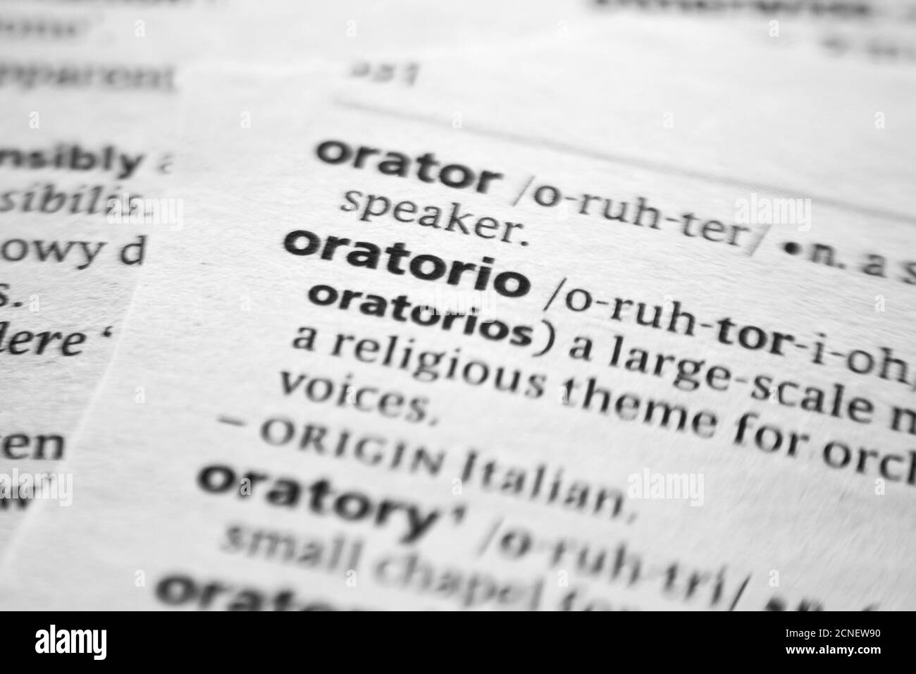 Oratorio text hi-res stock photography and images - Alamy