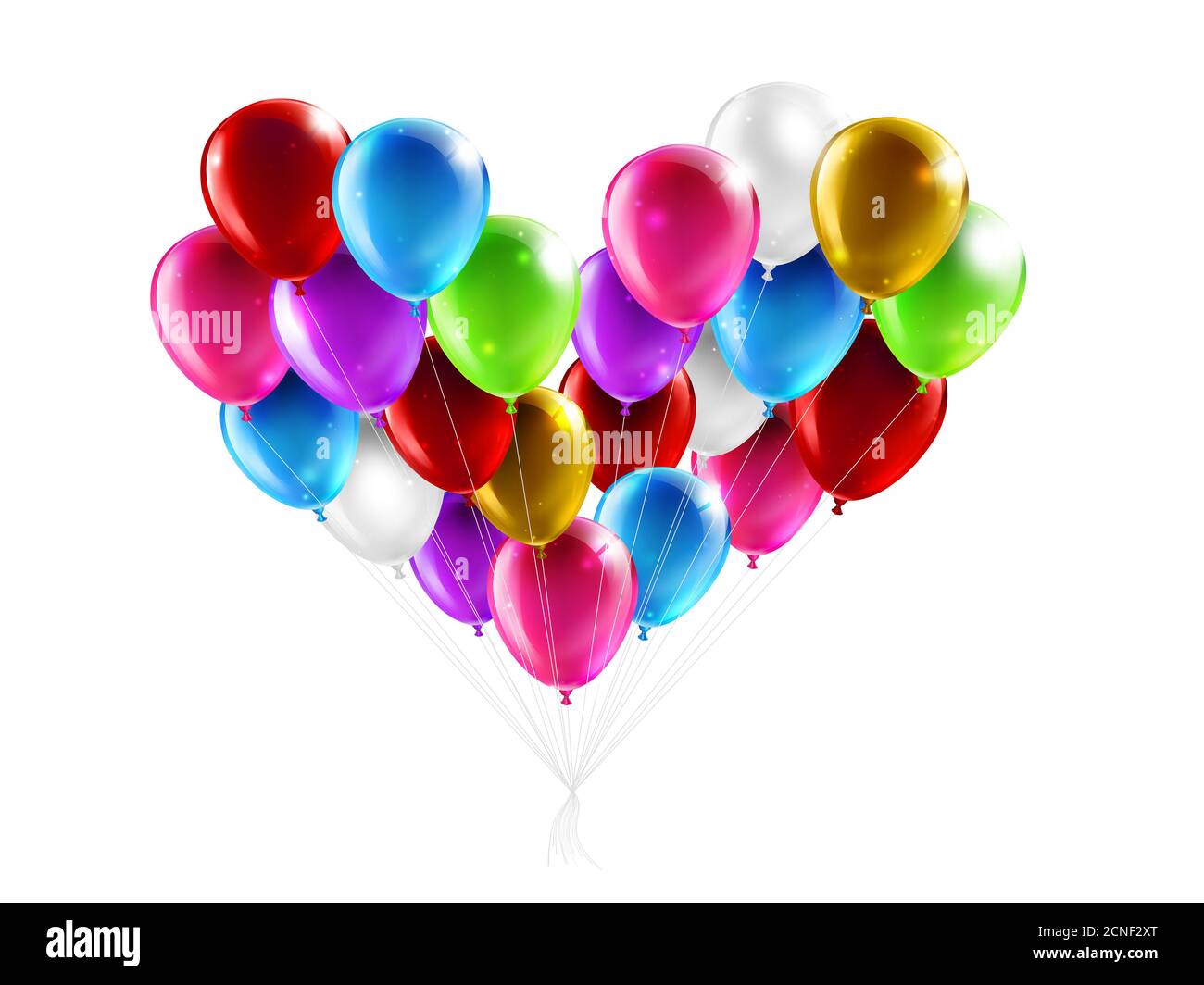 balloons in the shape of a heart Stock Photo
