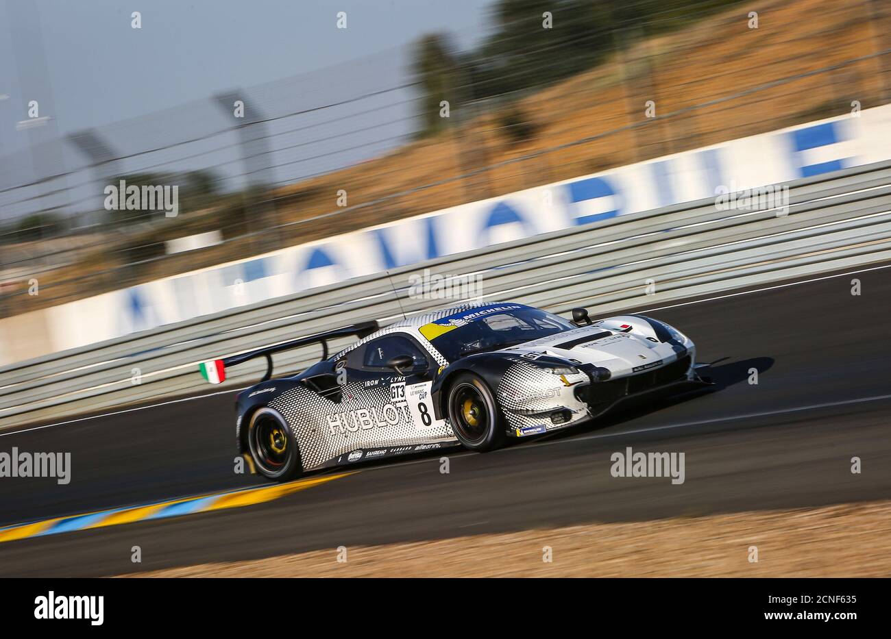 Le Mans, France. 18th Sep 2020. 08 Piccini Giacomo (ita), Mastronardi Rino (ita), Iron Lynx, Ferrari 488 GT3, action during the 2020 Road to Le Mans, 4th round of the 2020 Michelin Le Mans Cup on the Circuit des 24 Heures du Mans, from September 18 to 19, 2020 in Le Mans, France - Photo Thomas Fenetre / DPPI Credit: LM/DPPI/Thomas Fenetre/Alamy Live News Stock Photo