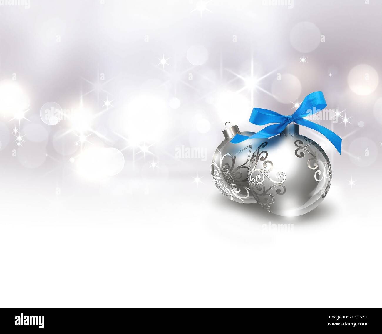 silver Christmas background Stock Photo