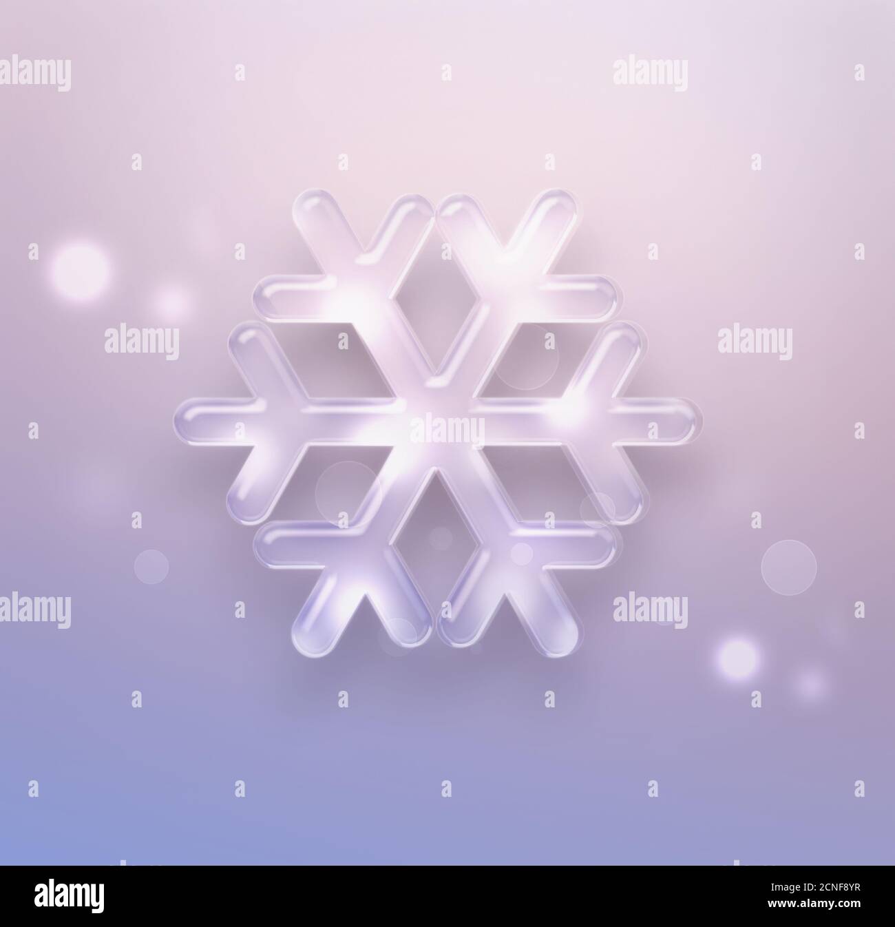 silver background with snowflake Stock Photo