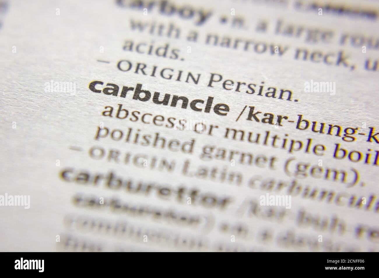Carbuncle Etymology Carbuncle hi-res stock photography and images - Alamy