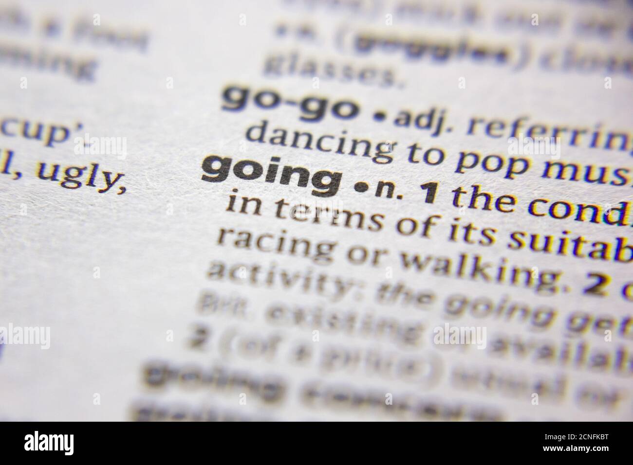 Word or phrase Going in a dictionary Stock Photo - Alamy
