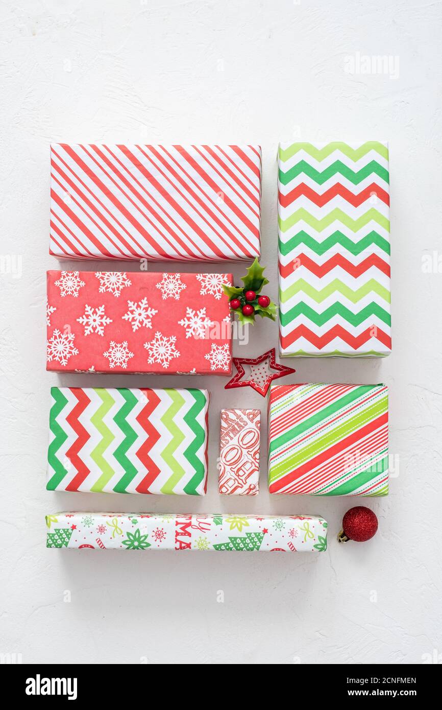 Christmas gift boxes Stock Photo - Alamy